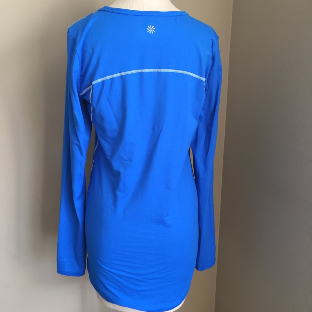 Athleta Blue long sleeve workout top shirt M - Picture 9 of 13